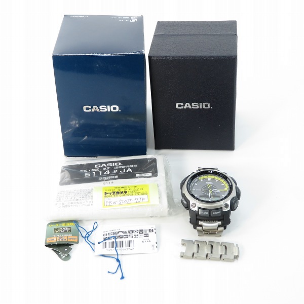 実際に弊社で買取させて頂いたCASIO/カシオ PROTREK/プロトレック タフソーラー/電波時計 PRW-5000T-7JFの画像 8枚目