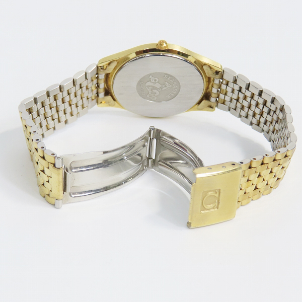 実際に弊社で買取させて頂いたOMEGA/オメガ Seamaster/シーマスター デイト 金文字盤 クォーツ 腕時計【動作未確認】の画像 3枚目