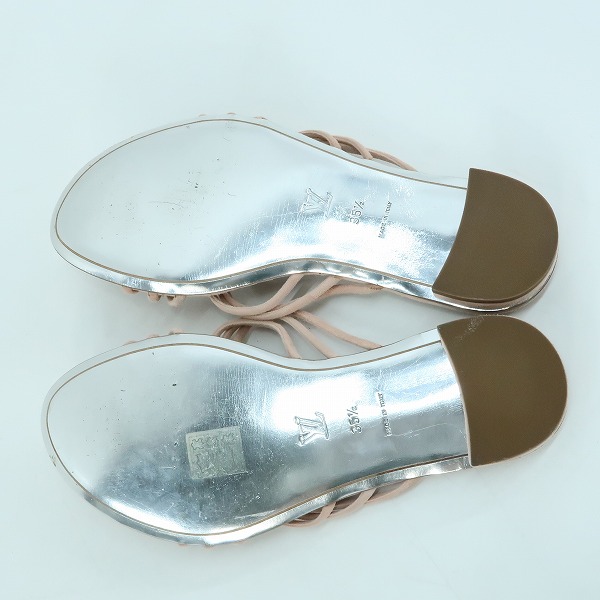 実際に弊社で買取させて頂いたLOUIS VUITTON/ルイヴィトン ビジューフラワー トングサンダル 35.5 の画像 2枚目