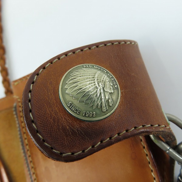 実際に弊社で買取させて頂いたRED MOON/レッドムーン レザー ウォレット 財布 ウォレットコード付きの画像 7枚目