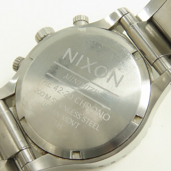 実際に弊社で買取させて頂いたNIXON/ニクソン THE42-20  CHRONO クロノグラフ ブラック文字盤 腕時計 A037-000【動作未確認】の画像 4枚目