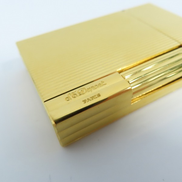 実際に弊社で買取させて頂いたS.T.Dupont/デュポン GATSBY/ギャッツビー ガスライター インターセクト ゴールド 18238の画像 5枚目