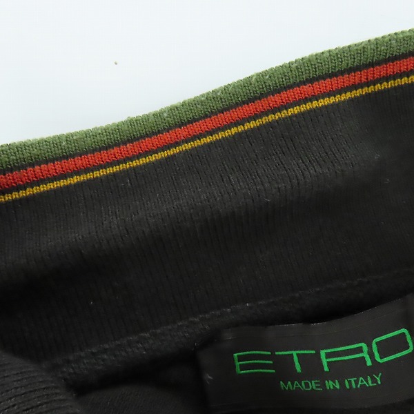 実際に弊社で買取させて頂いたETRO/エトロ 胸ロゴ刺繍 長袖ポロシャツ Sの画像 7枚目
