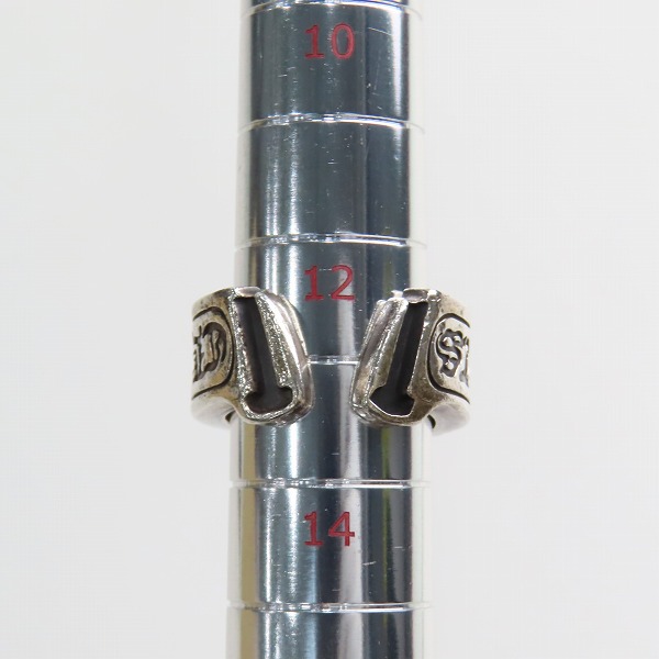 実際に弊社で買取させて頂いた【インボイス有】CHROME HEARTS/クロムハーツ ラージ スクロールラベルリング 12.5-13.5号の画像 7枚目