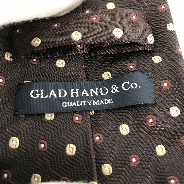 実際に弊社で買取させて頂いたGLADHAND/グラッドハンド ブラウン総柄ネクタイ /Fの画像 3枚目