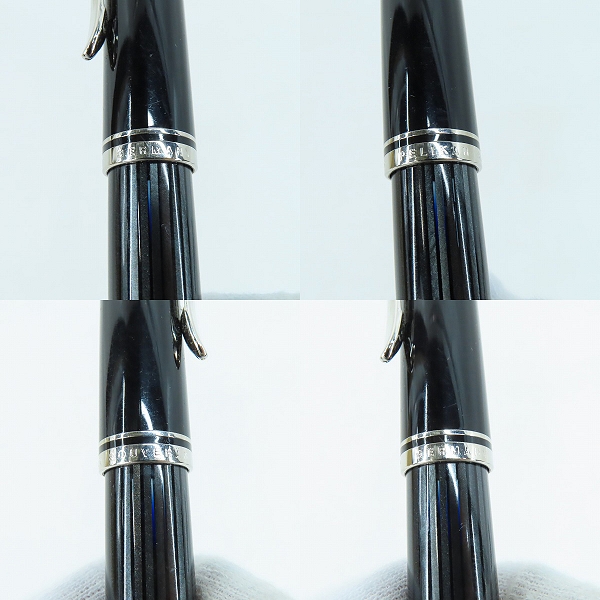 実際に弊社で買取させて頂いたPELIKAN/ペリカン スーべレーン ブラックストライプ キャップ式万年筆 ペン先14C-585 Fの画像 2枚目