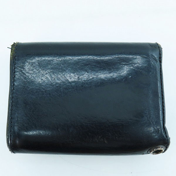 実際に弊社で買取させて頂いたCHROME HEARTS/クロムハーツ 3フォールドウォレット クロスボタン ヘビーレザー クロスパッチの画像 1枚目