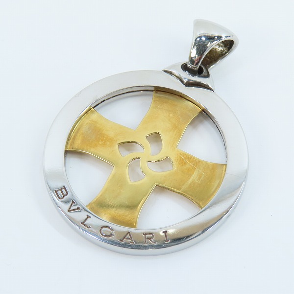 実際に弊社で買取させて頂いたBVLGARI/ブルガリ トンドクロス ペンダントトップ AU750/K18YG×Steel 