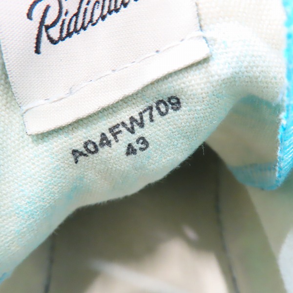 実際に弊社で買取させて頂いたMaison MIHARA YASUHIRO/メゾンミハラヤスヒロ オリジナルソールオーバーダイハイカットスニーカー A04FW709/43の画像 5枚目