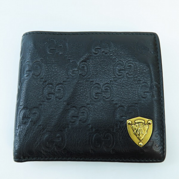 実際に弊社で買取させて頂いたGUCCI/グッチ GGシマ クレスト 二つ折り財布 