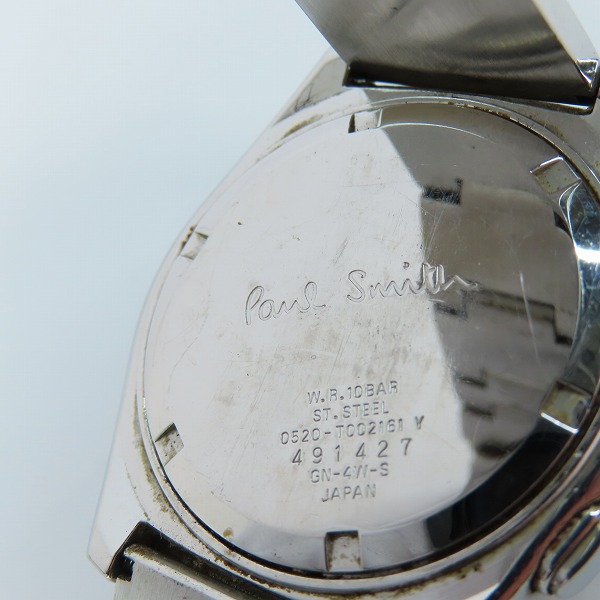 実際に弊社で買取させて頂いたPaulSmith/ポールスミス クロノグラフ クォーツ/腕時計 0520-T002161【動作未確認】の画像 4枚目