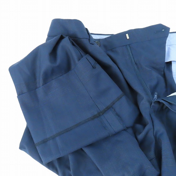 実際に弊社で買取させて頂いたTOMORROWLAND PILGRIM/トゥモローランド ピルグリム チェック柄 ブルー スーツセットアップ /50の画像 6枚目