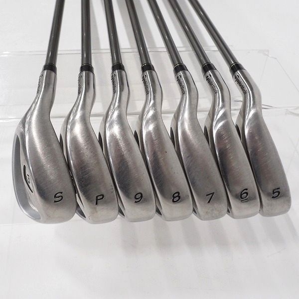実際に弊社で買取させて頂いたTaylorMade/テーラーメイド rac r5 アイアン #5～9,P,Sw 7本セット レフティ/左きき用 M.A.S.2 5/55 PLUS FLEX:Rの画像 1枚目