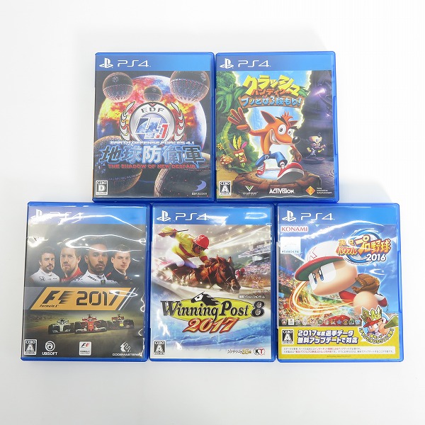 実際に弊社で買取させて頂いたPS4/プレイステーション4 ソフト 地球防衛軍4.1/クラッシュ・バンディクー ブッとび3段もり！ 他 5点セット