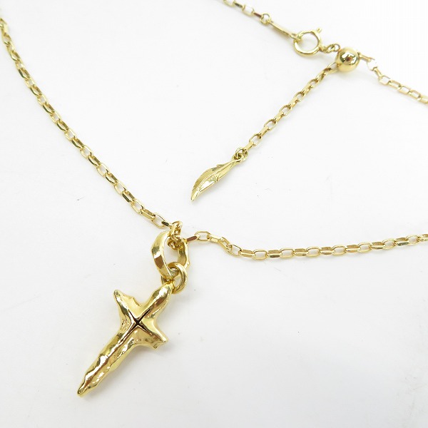 実際に弊社で買取させて頂いたBloody Mary/ブラッディマリー K18 ステールラペンダント/クロストップ/ハーフラウンド チェーンネックレス