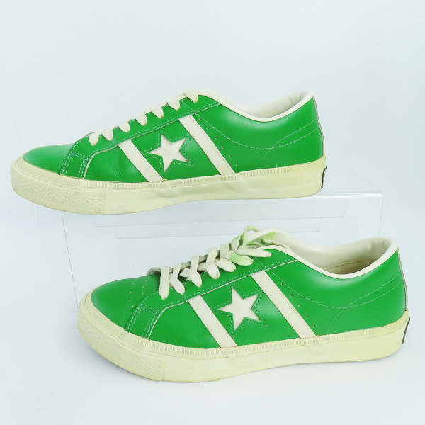 実際に弊社で買取させて頂いた【難有り】CONVERSE/コンバース 90 JACK STAR OX ジャックスター GREEN WHITE /7.5の画像 3枚目