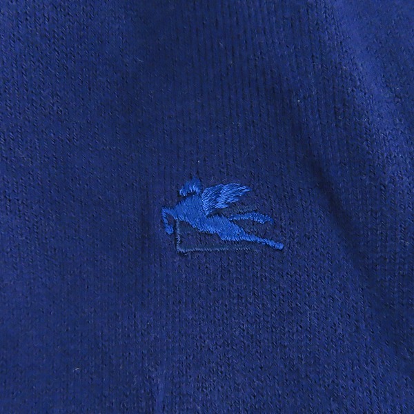 実際に弊社で買取させて頂いたETRO/エトロ 胸ロゴ刺繍 クルーネックニット パープル/Sの画像 5枚目