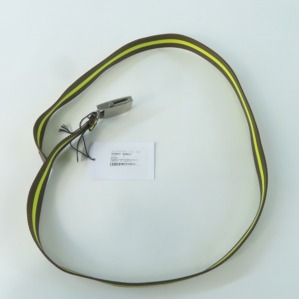 実際に弊社で買取させて頂いた【未使用】BOTTEGA VENETA/ボッテガヴェネタ リボンストラップ ボーダー ライン ベルト 629663 VBWJ1 2160の画像 4枚目