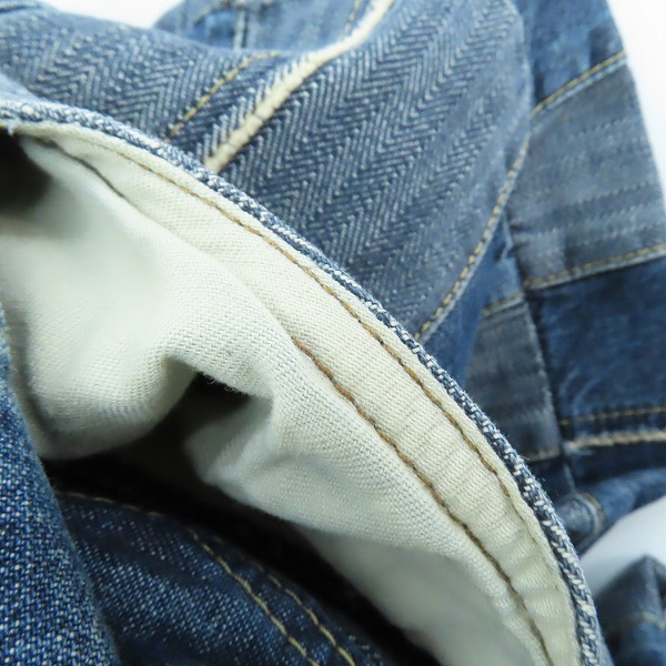 実際に弊社で買取させて頂いたHYSTERIC GLAMOUR/ヒステリックグラマー スクラッチブーツカットデニムパンツ 02212AP01/30の画像 8枚目