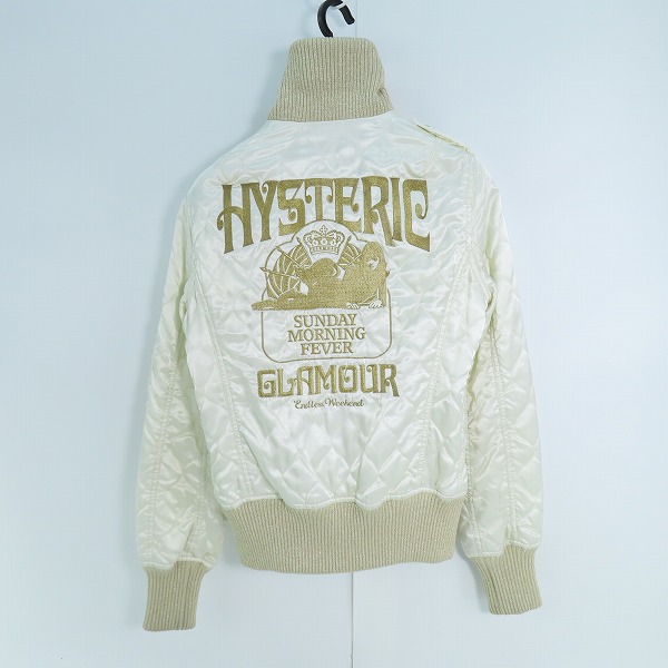 実際に弊社で買取させて頂いたHYSTERIC GLAMOUR /ヒステリックグラマー バックガール刺繍 キルティング 中綿ジャケット 2AB-6510 /Fの画像 1枚目