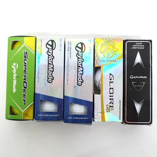 実際に弊社で買取させて頂いた【未使用】TaylorMade/テーラーメイド SUPER DEEP・DISTANCE・GLOIRE UD・BLACK ゴルフボール 5スリーブ 計15個