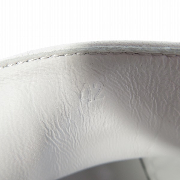 実際に弊社で買取させて頂いたHERMES/エルメス ゲーム ケリー レザー シューズ ホワイト 42の画像 5枚目