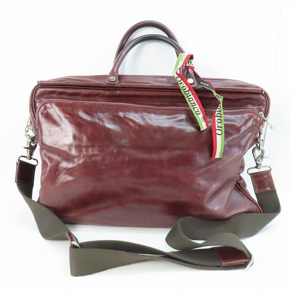 実際に弊社で買取させて頂いたOrobianco/オロビアンコ レザー ブリーフケース ビジネスバッグの画像 1枚目