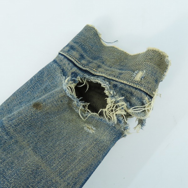 実際に弊社で買取させて頂いたLEVIS/リーバイス 557 60sオリジナル 3rd  ビッグE ボタン裏刻印D デニムジャケット/46の画像 5枚目