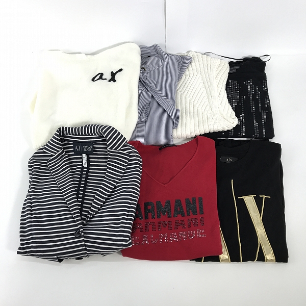 実際に弊社で買取させて頂いた【おまとめ】ARMANI EXCHANGE/アルマーニ エクスチェンジ AJ/ジーンズ レディース Tシャツ/ニット/ワンピース 等