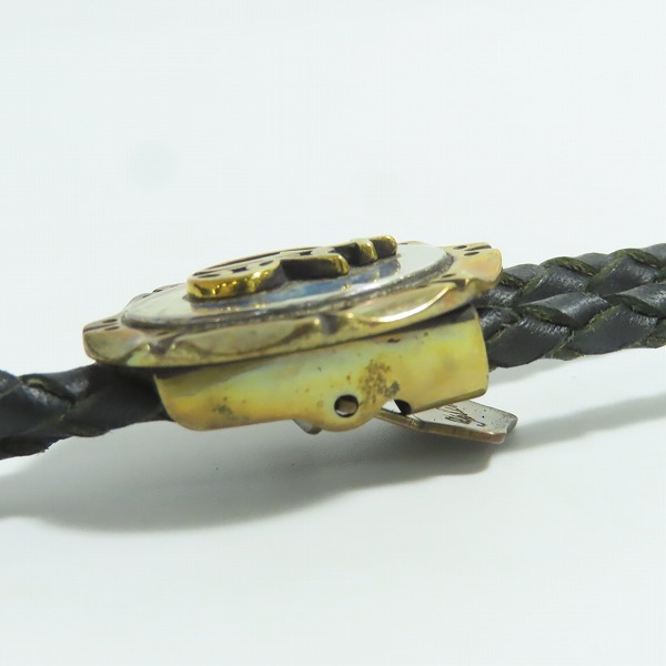 実際に弊社で買取させて頂いた(1)GANGSTERVILLE×Galcia/ギャングスタービル×ガルシア G ループタイ/ボロタイ/ブラス/シルバーの画像 3枚目