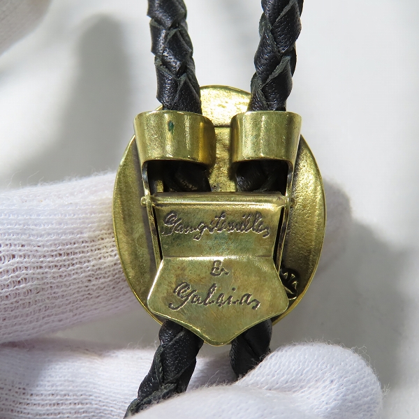 実際に弊社で買取させて頂いたGANGSTERVILLE×Galcia/ギャングスタービル×ガルシア G ループタイ/ボロタイ/ブラス/シルバーの画像 2枚目