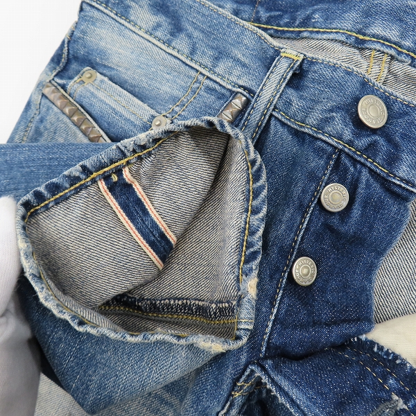 実際に弊社で買取させて頂いたHYSTERIC GLAMOUR/ヒステリックグラマー CR加工 RELIEVES pt デニム パンツ 0234AP05 28の画像 3枚目