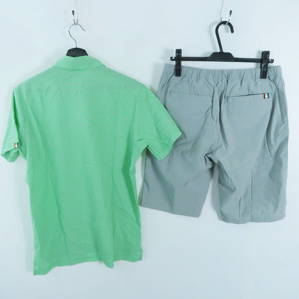 実際に弊社で買取させて頂いたle coq sportif/ルコックスポルティフ チェックポロシャツ/ハーフパンツ ゴルフウェア/2点セットの画像 1枚目