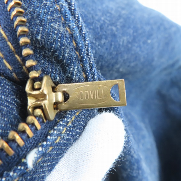 実際に弊社で買取させて頂いたLEVI'S/リーバイス 502-0117 スモールE 刻印16 SCOVILLジップ ヴィンテージ/ビンテージ デニムパンツ/W29×L32の画像 6枚目
