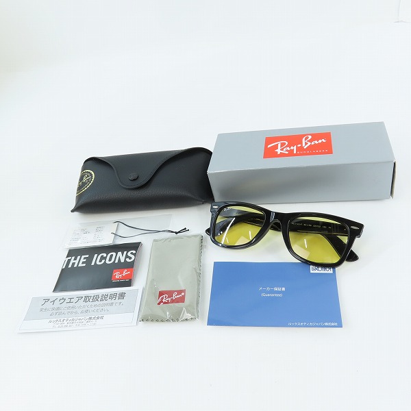 実際に弊社で買取させて頂いたRay-Ban/レイバン WAYFARER/ウェイファーラー サングラス RB2140-F 901の画像 9枚目