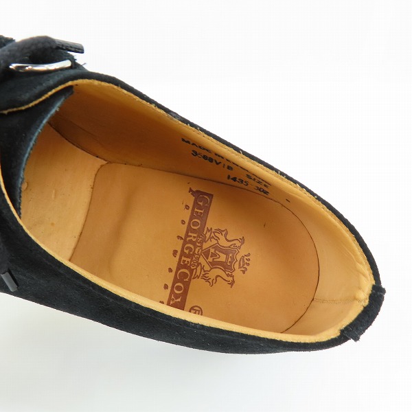 実際に弊社で買取させて頂いたGEORGE COX/ジョージコックス イングランド製 GIBSON/ギブソン ラバーソール シューズ ブラックスエード 3588 8の画像 4枚目