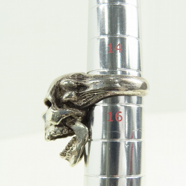 実際に弊社で買取させて頂いたLEATHERS AND TREASURES/レザーズアンドトレジャーズ スカル リング 15.5号の画像 8枚目