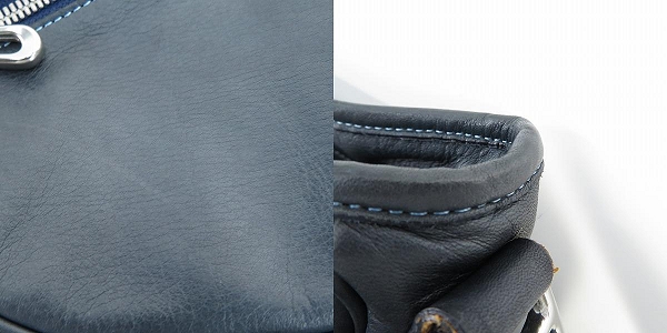 実際に弊社で買取させて頂いたaniary/アニアリ 裏地迷彩柄 レザー ショルダーバッグ の画像 7枚目