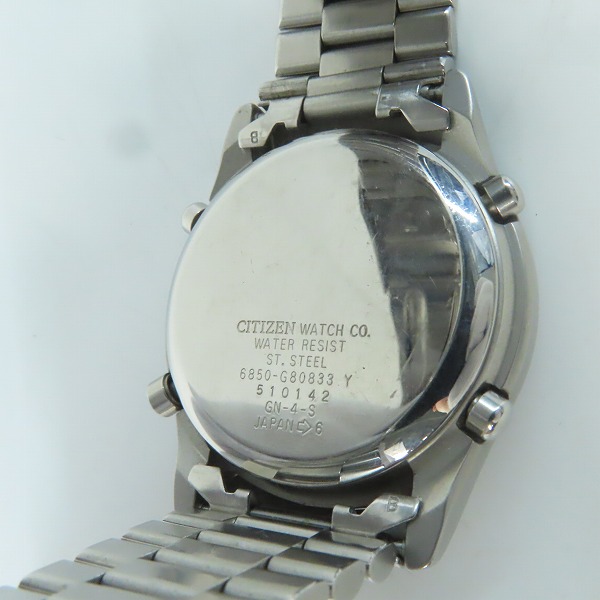実際に弊社で買取させて頂いたCITIZEN × Helly Hansen/シチズン × ヘリーハンセン クロノグラフ クォーツ腕時計 6850-G80833【動作未確認】の画像 4枚目