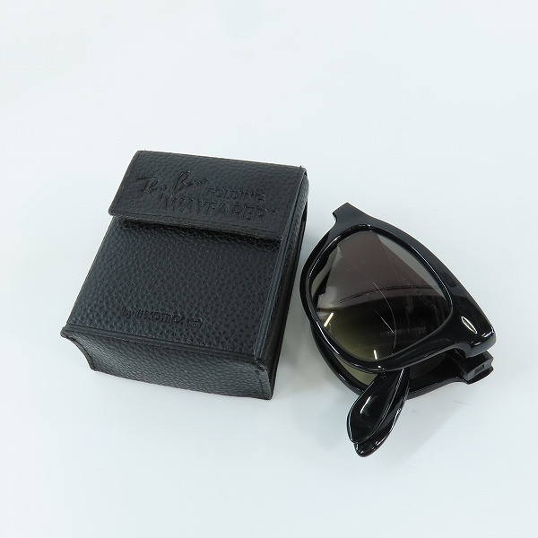 実際に弊社で買取させて頂いたRay-Ban/レイバン WAYFARER/ウェイファーラー 折り畳み式 フォールディング サングラス/アイウェア RB4105 601/32の画像 8枚目