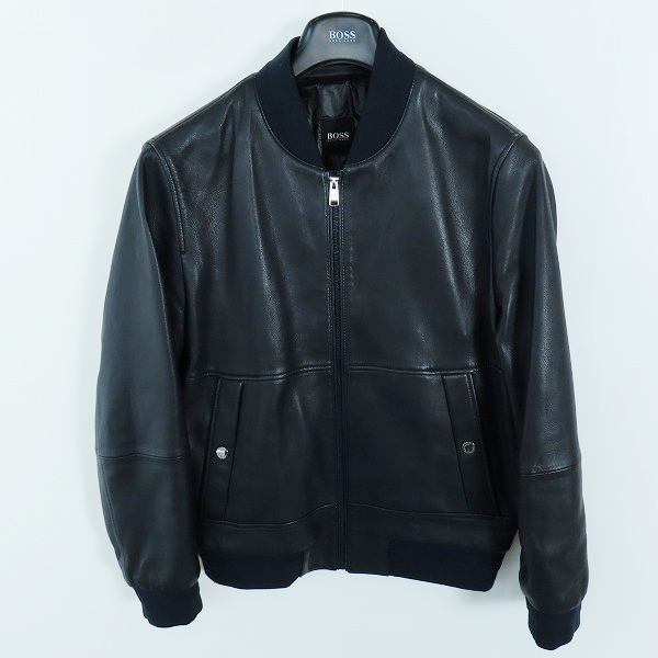 実際に弊社で買取させて頂いた【JPタグ】HUGO BOSS/ヒューゴボス ラムレザー ボンバージャケット 10219149 01/48