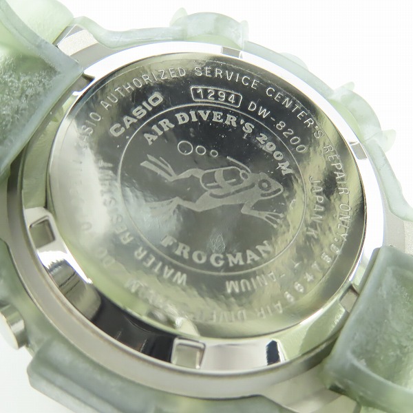 実際に弊社で買取させて頂いたG-SHOCK/Gショック FROGMAN/フロッグマン MEN IN SMOKE/メンインスモーク クォーツ 腕時計 DW-8200MS-8T【動作未確認】の画像 3枚目