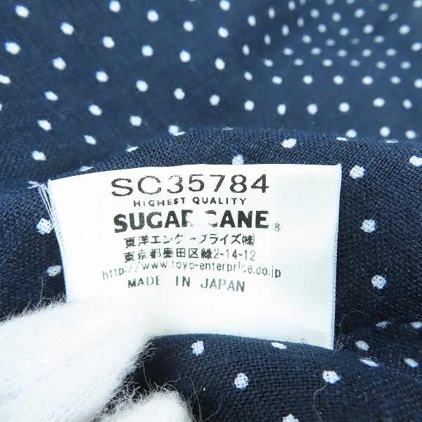 実際に弊社で買取させて頂いたSUGAR CANE/シュガーケーン ドット 七分 シャツ SC35784 Mの画像 4枚目