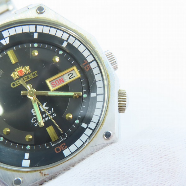 実際に弊社で買取させて頂いたORIENT/オリエント SK クリスタル デイデイト 自動巻き 腕時計 EMAL-COの画像 5枚目