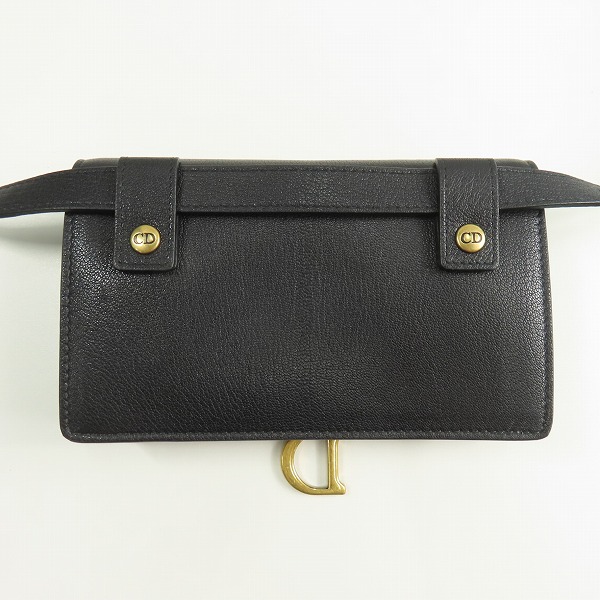 実際に弊社で買取させて頂いたChristian Dior/クリスチャン・ディオール レザーサドルバッグ/ウエストバッグ/ショルダーバッグ S5619CCEHの画像 1枚目