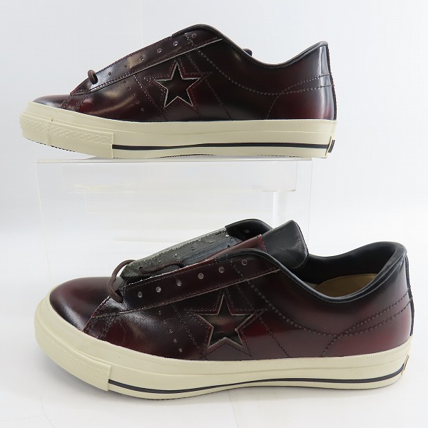 実際に弊社で買取させて頂いた【未使用】CONVERSE/コンバース ONE STAR OX WINE コンバース ワンスター レザー/日本製 /9.5の画像 3枚目