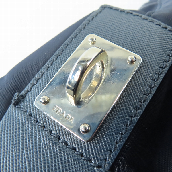 実際に弊社で買取させて頂いたPRADA/プラダ 三角プレート テスート ナイロン トートバッグの画像 7枚目