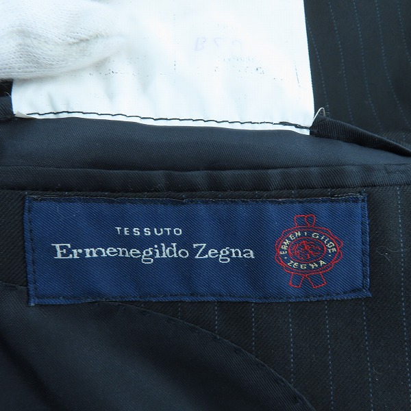 実際に弊社で買取させて頂いたErmenegildo Zegna/エルメネジルドゼニア Loro Piana/ロロピアーナ super120's ウールスーツ 46の画像 2枚目