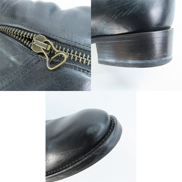 実際に弊社で買取させて頂いたBUTTERO/ブッテロ ジップアップ レザー ロング ブーツ B823UCGB/40の画像 6枚目
