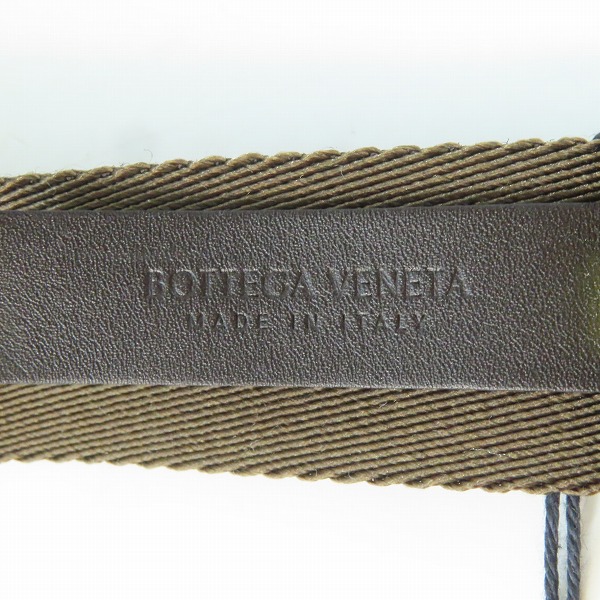 実際に弊社で買取させて頂いた【未使用】BOTTEGA VENETA/ボッテガヴェネタ リボンストラップ ボーダー ライン ベルト 629663 VBWJ1 2160の画像 3枚目